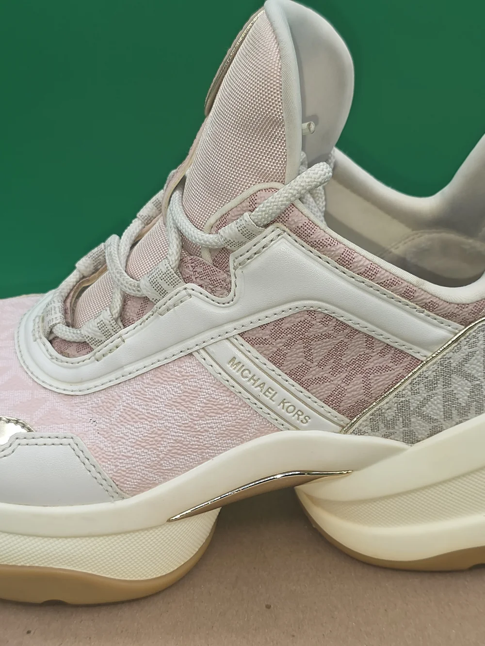 Michael Kors Pink & White Platform Sneakers - Size 8.5M